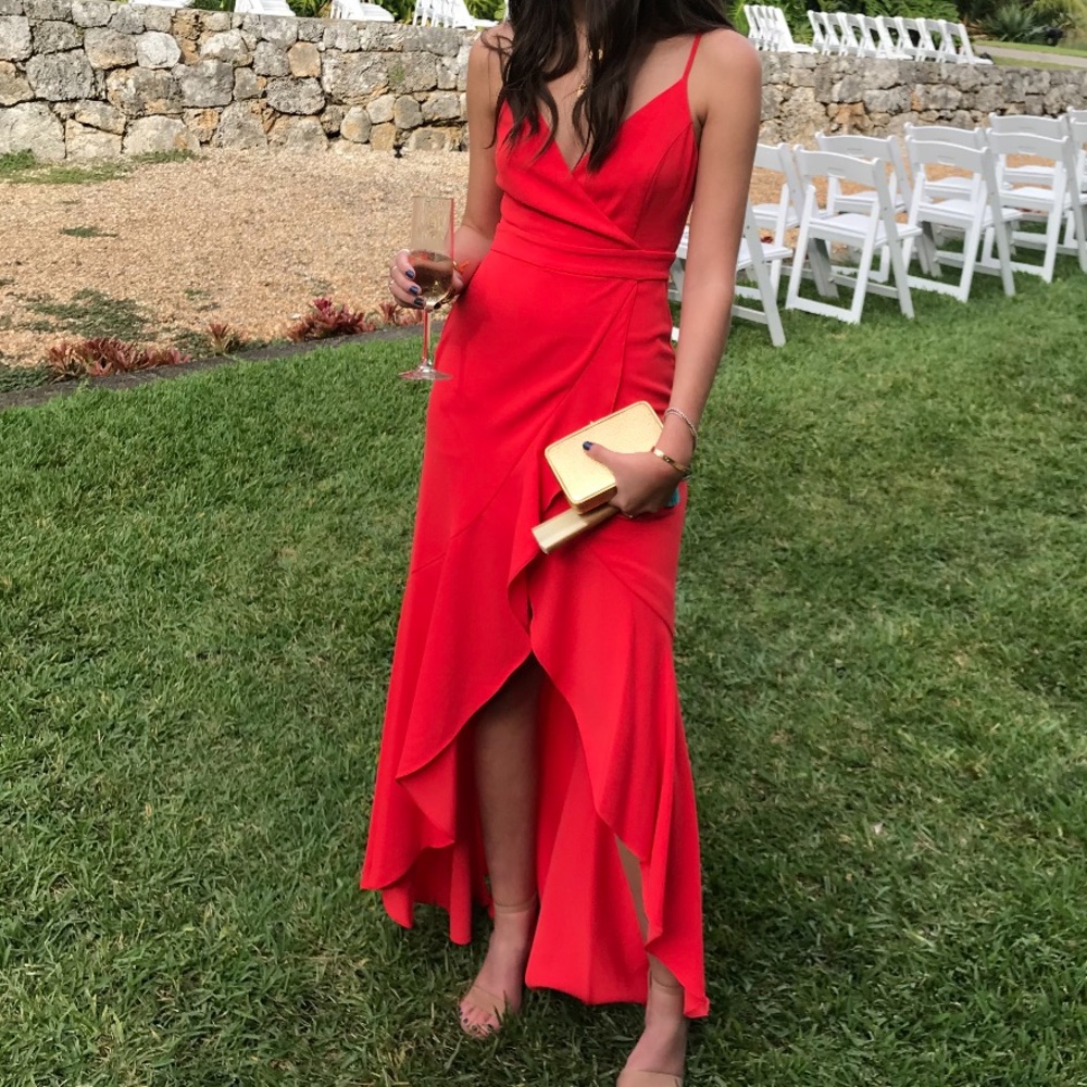 Laundry by Shelli Segal Red Maxi Gown (Size 0)